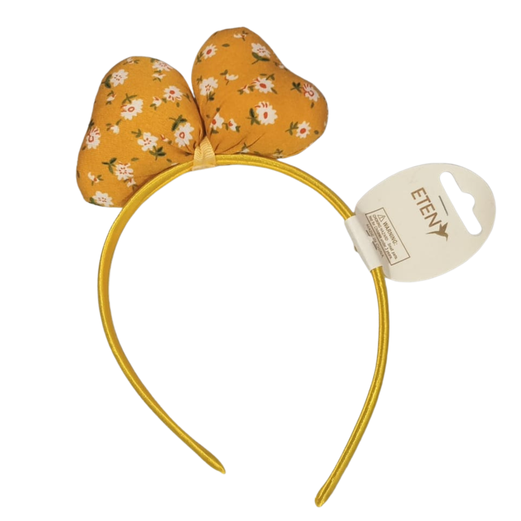 Girls' floral bow headband, Soft and lightweight headband Elegant floral print bow design Comfortable for all-day wear Gentle on children's hair and scalp