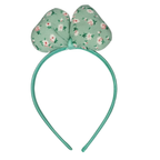 Girls' floral bow headband, Soft and lightweight headband Elegant floral print bow design Comfortable for all-day wear Gentle on children's hair and scalp