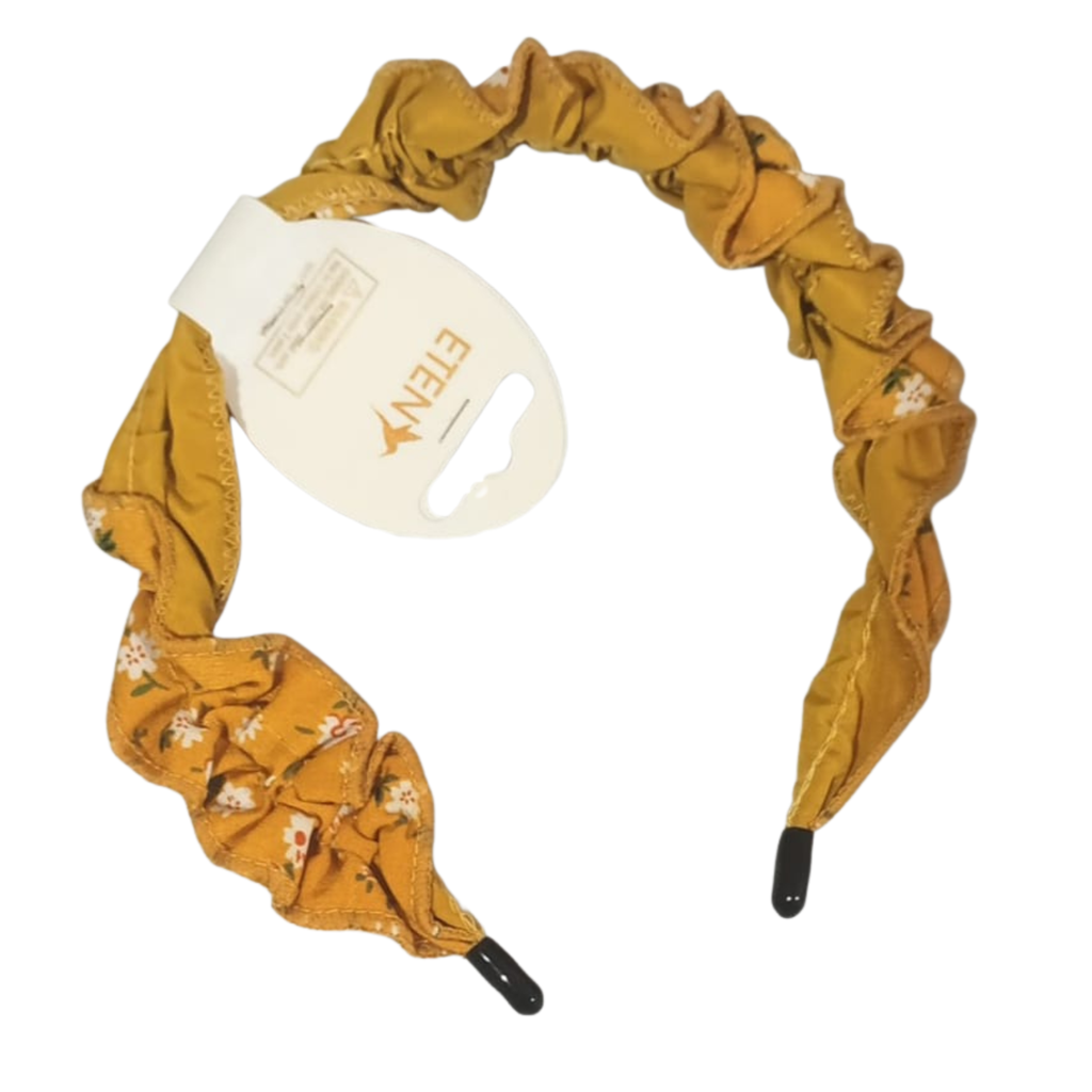 Girls' Floral Ruched Fabric Headband – | Soft & Comfortable Hair Accessory| Elegant floral print | Lightweight and comfortable for all-day wear | Smooth inner band for a secure fit.