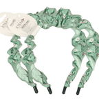 Girls' Floral Ruched Fabric Headband Combo Pack (2 Pieces) | Soft, Comfortable & Stylish Hair Accessories for Kids