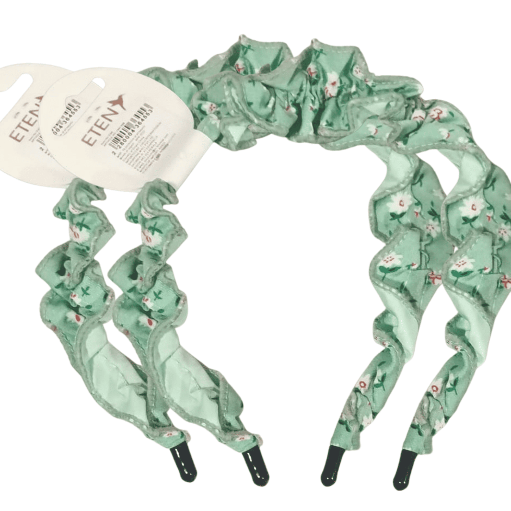Girls' Floral Ruched Fabric Headband Combo Pack (2 Pieces) | Soft, Comfortable & Stylish Hair Accessories for Kids