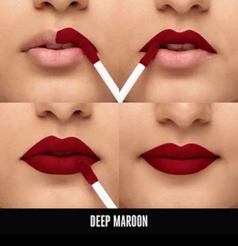 LAKMÉ 9To5 Primer + Matte Liquid Lip Color Mr4 Deep Maroon