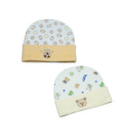 Baby Hat Cap 2-Pack – Soft Cotton, Unisex (0–9 Months)