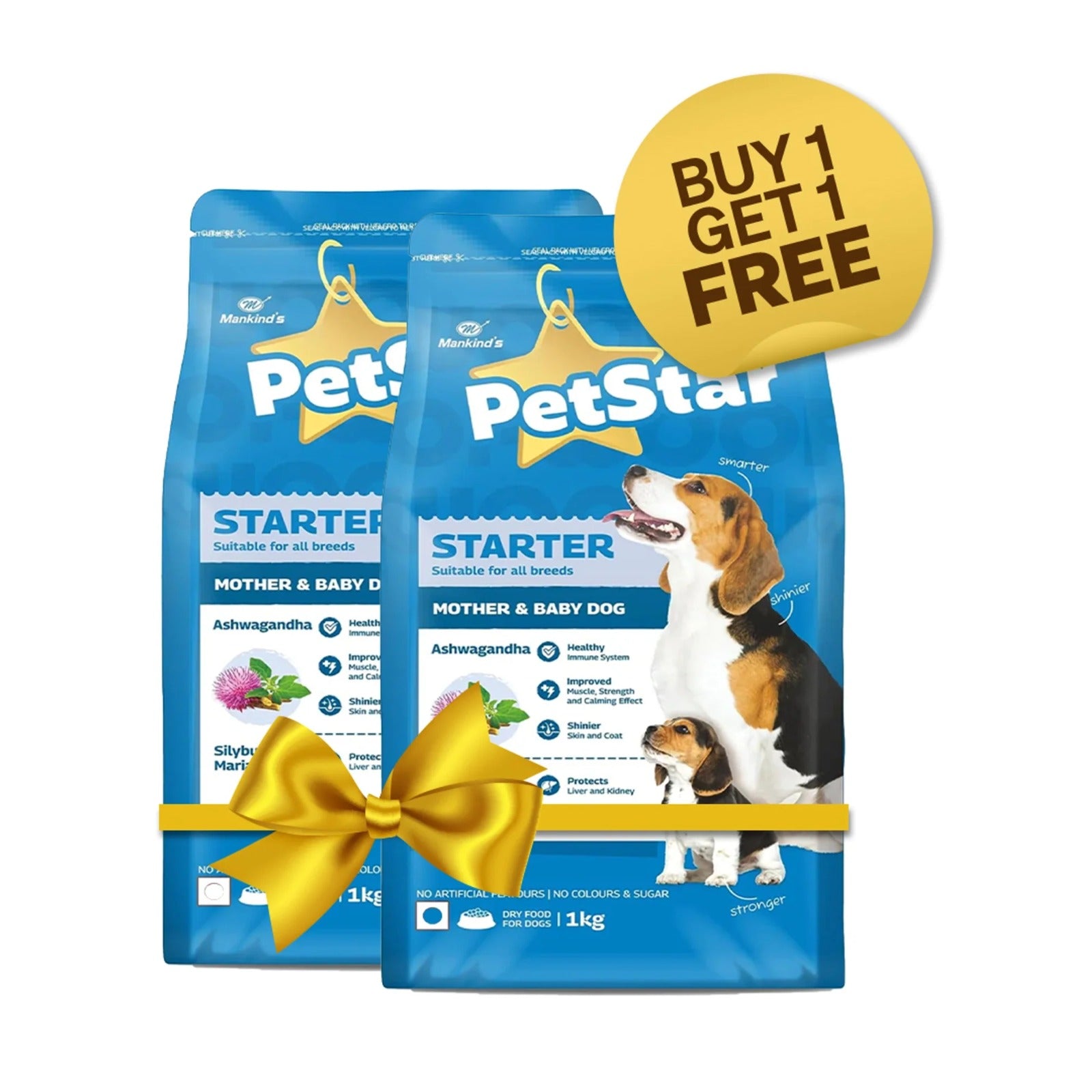 PetStar Starter Mother & Baby Dog Dry Food,mother and baby dog food, high protein puppy food, complete nutrition mother dog food, balanced diet puppy dry food