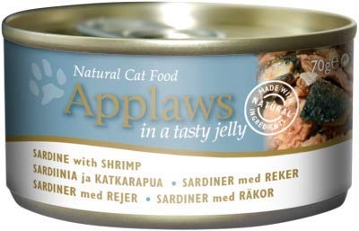 Applaws Sardine & Shrimp Tin Kitten Cat Wet Food,Wet kitten cat food, High-protein kitten food, Premium kitten food, Grain-free kitten food, Additive-free kitten food, Natural kitten food