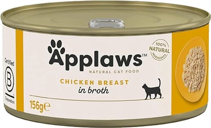 Applaws Chicken Breast Tin Cat Wet Food,Tin cat food, Adult cat wet food, High protein cat food, Grain-free cat food, Natural ingredients cat food, Palatable cat food