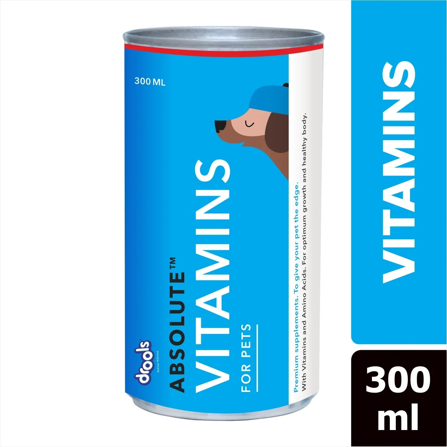 Drools Absolute Vitamin Syrup Supplement for Dogs,drools dog supplement, dog multivitamin, puppy vitamin syrup, liquid vitamin for dogs, dog health supplement