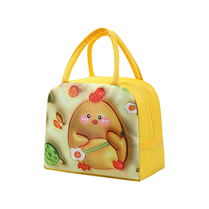 Sunny Chick Cartoon Insulated Lunch Bag