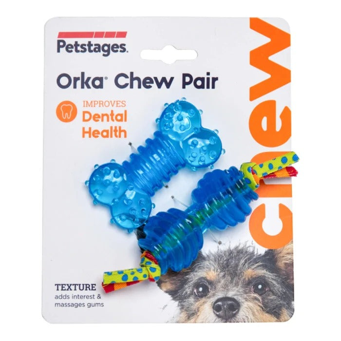 Petstages Orka hew Pair Dog Chew Treat.Petstages Orka chew pair, Petstages Orka treat dispensing toy, Petstages Orka bone chew, Petstages Orka stick chew, durable dog chew toy
