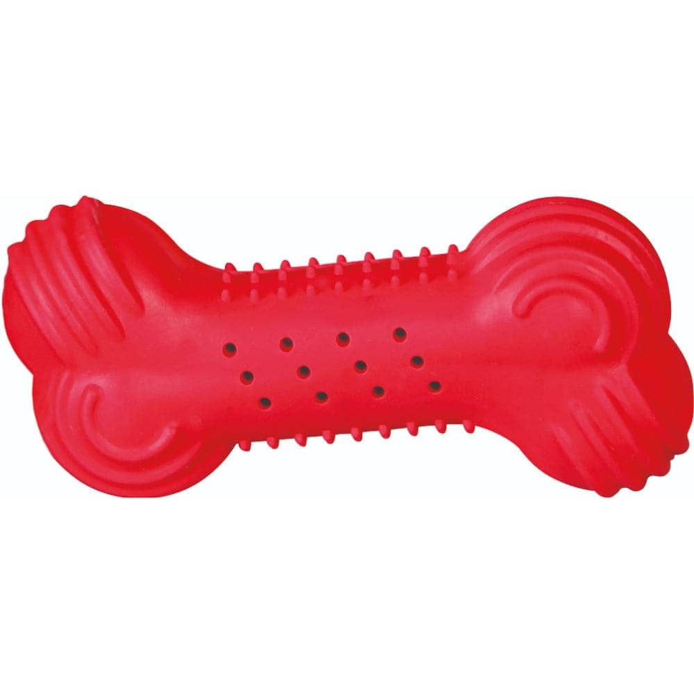 Trixie Cooling Bone Natural Rubber Toy for Dogs-Red