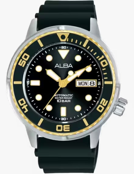Alba Automatic Black Dial Two-Tone Men's Watch AL4250X1.