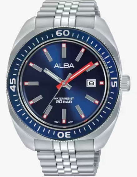 Alba Men's Active Quartz Watch|silver|