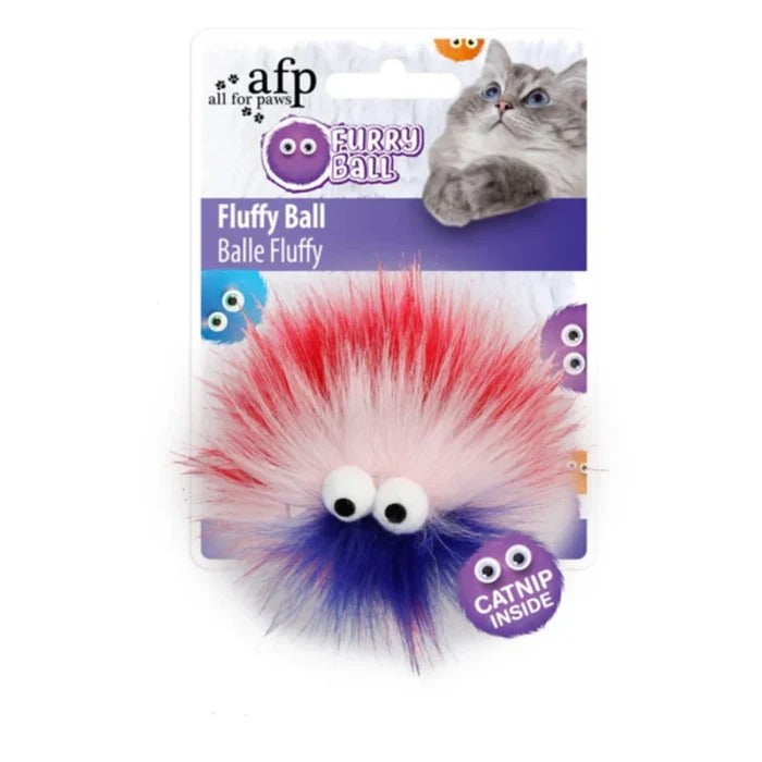 afp Fluffy Ball Toy for Cats-blue