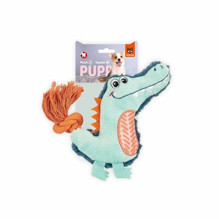 Fofos Puppy Teething Squeaky Dog Toys-Green