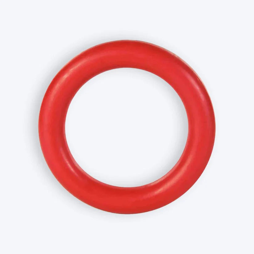 Trixie Ring Natural Rubber Fetch Dog Toy-Red