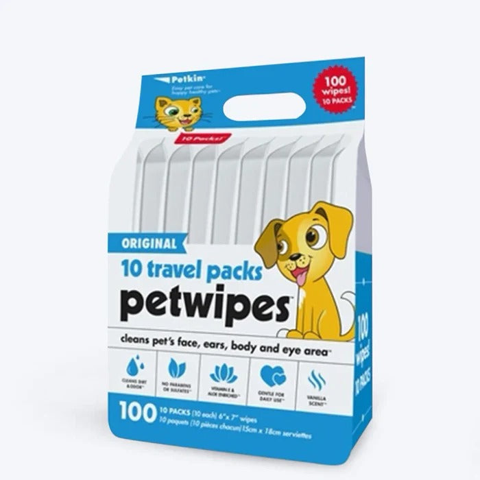 Petkin Travel Pack Wipes for Dogs & Cats