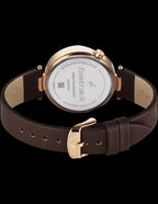 Fastrack Tik Tok Quartz Multifunction Brown Dial Leather Strap Watch For Girls