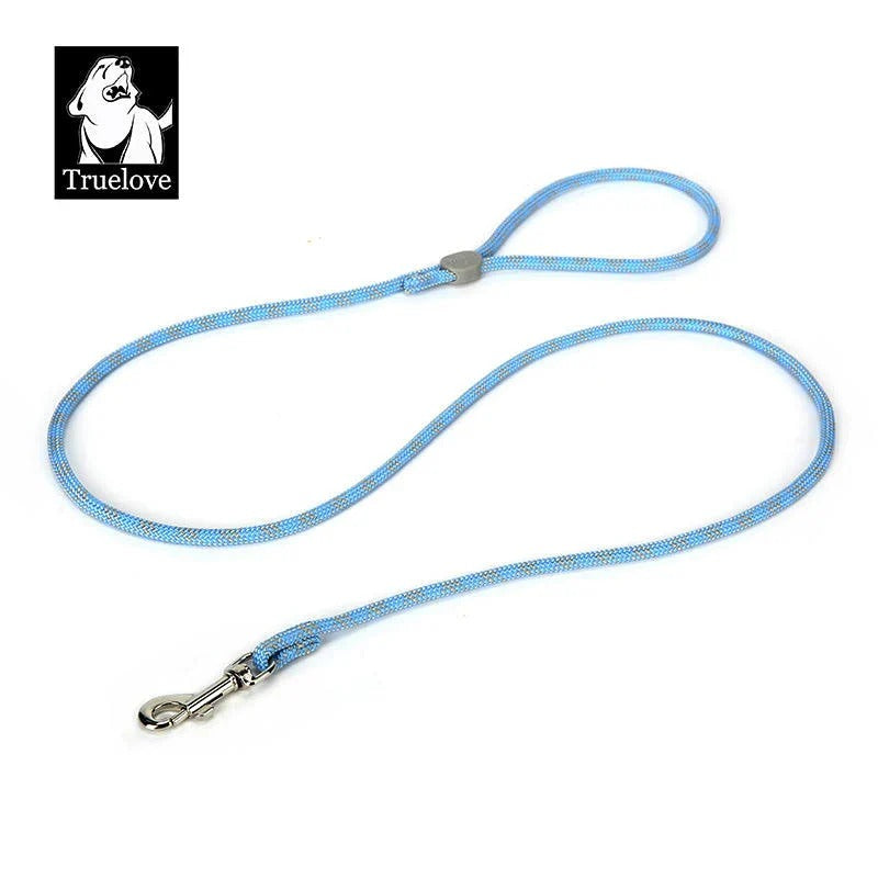 True Love High Density Rope Webbing Leash for Dogs- Sky Blue