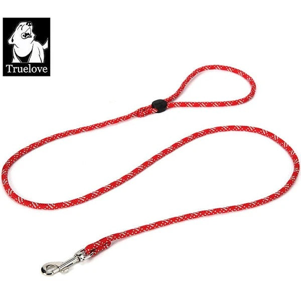 True Love High Density Rope Webbing Leash for Dogs-Red