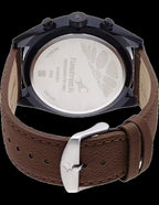 Fastrack All Nighter Multifunction Black Dial Brown Leather Strap Analog Watch