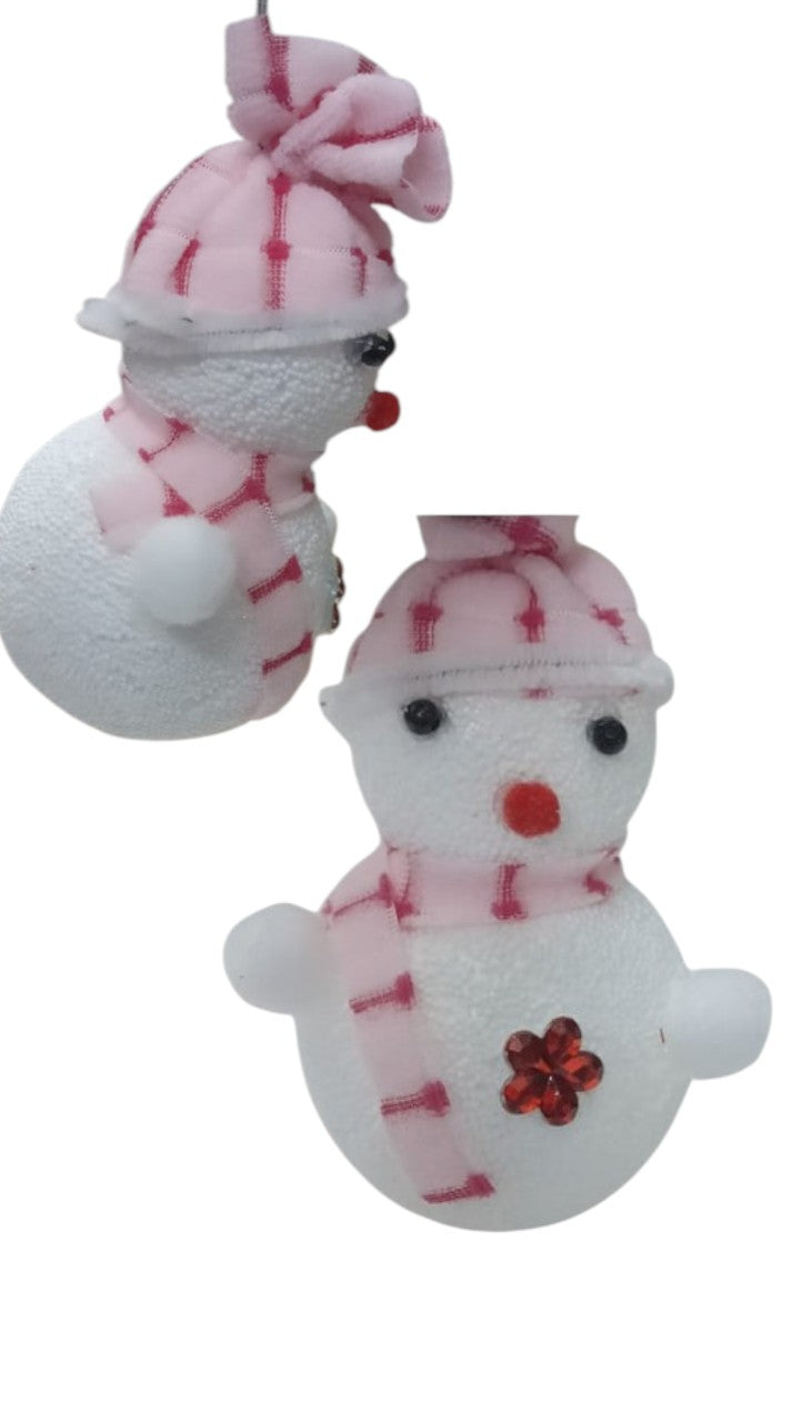 Christmas Snowman Ornament | Festive Winter Decoration for Tabletop or Hanging | Holiday Home & Office Decor