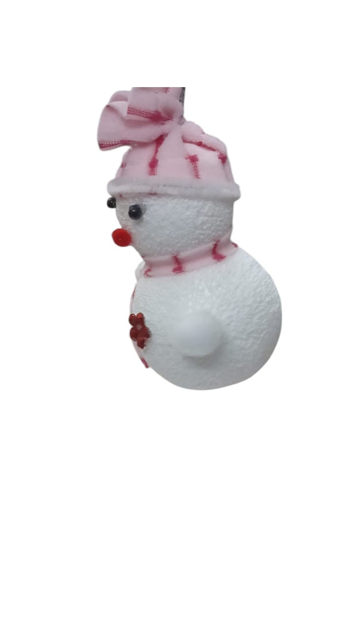 Christmas Snowman Ornament | Festive Winter Decoration for Tabletop or Hanging | Holiday Home & Office Decor