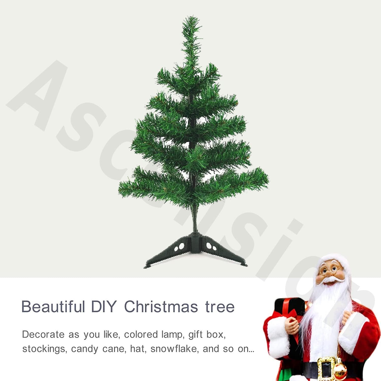 Christmas Artificial X-Mas Tree Decoration – 2 Feet | Mini Holiday Tabletop Christmas Tree | Festive Winter Decor for Home, Office & Parties