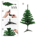 Christmas Tree 3 Feet Green | Artificial Holiday Tree for Home, Office & Party Decor | Pre-Lit or Unlit Tabletop/Stand Decoration