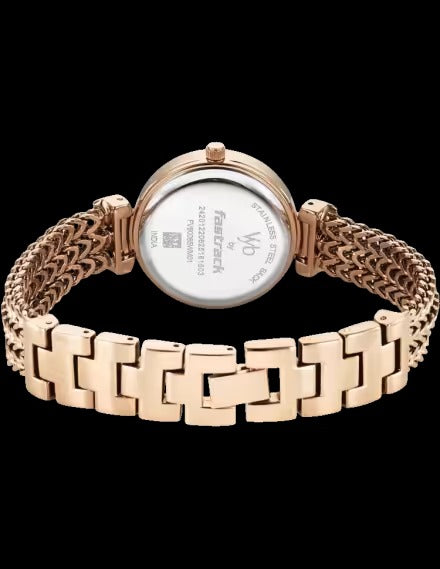 Fastrack Vyb 6.0 Seeker Quartz Silver Round Dial Women's Watch