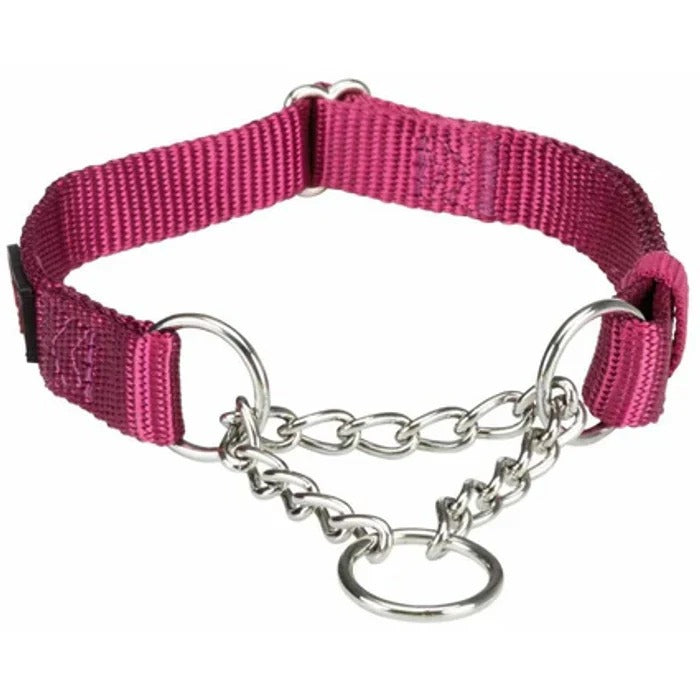 Trixie Premium Choke Collar for Dogs- Cherry Red