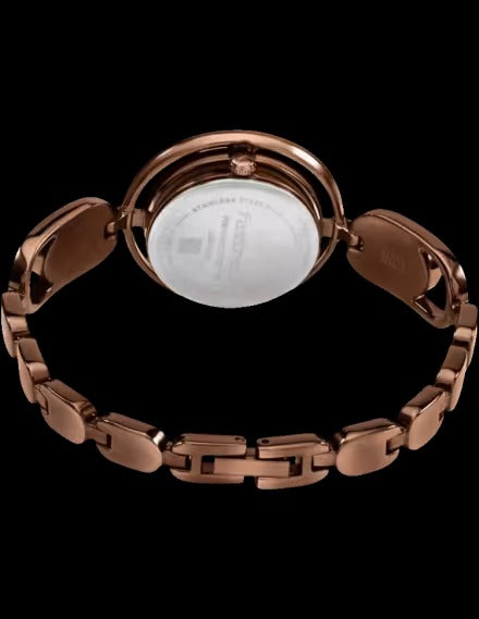 Fastrack Women Pulse III Brown Dial Brass Strap Analog Watch