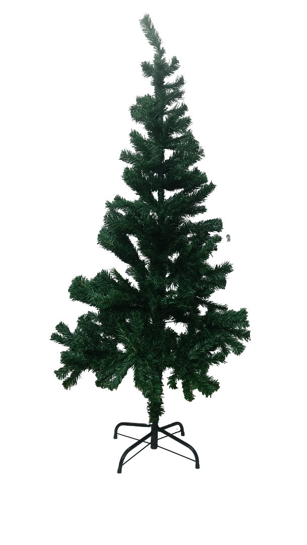 Christmas Xmas Needle Tree Artificial 5ft  | Pre-Lit or Unlit Holiday Decoration | Festive Indoor Tree for Home, Office & Party