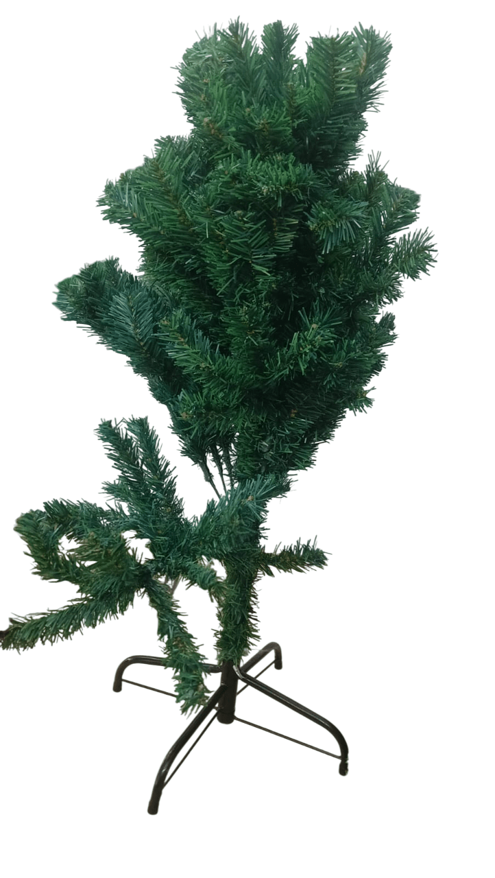Christmas Xmas Needle Tree Artificial 5ft  | Pre-Lit or Unlit Holiday Decoration | Festive Indoor Tree for Home, Office & Party