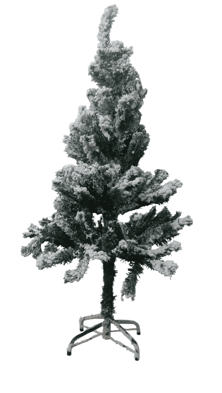 Christmas Tree | White Snow Artificial Needle Pine Xmas Christmas Tree with Metal Stand – 4 Feet | Pre-Lit or Unlit Holiday Tree for Home, Office & Party Decoration