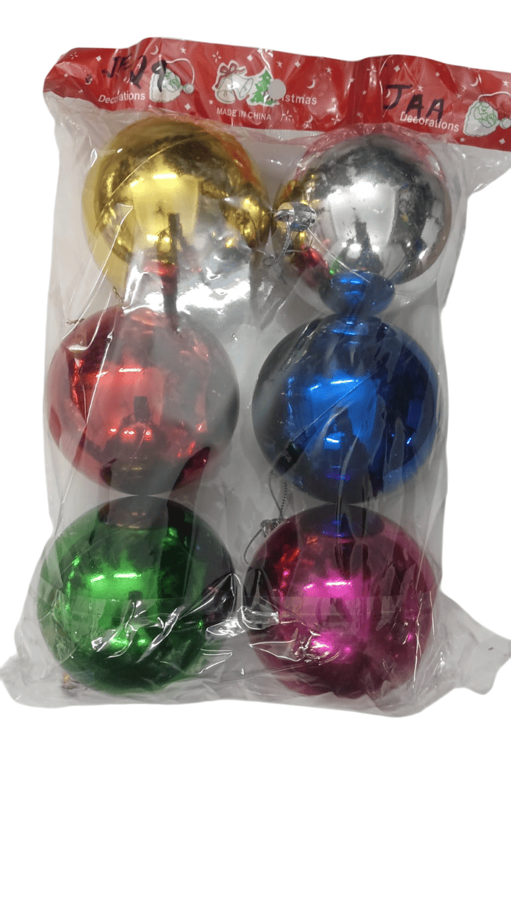 Christmas Multicolor  Plastic Balls | Holiday Tree Ornaments | Christmas Decorations for Indoor & Outdoor Use