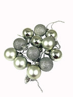 Christmas Tree Ornaments – 36 Pcs Small Glitter Balls | Red, Gold & Silver | Festive Holiday Decoration for Home & Office