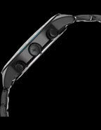 Fastrack Overdrive Quartz Chronograph Tachymeter Black Dial Black Stainless Steel Strap Watch