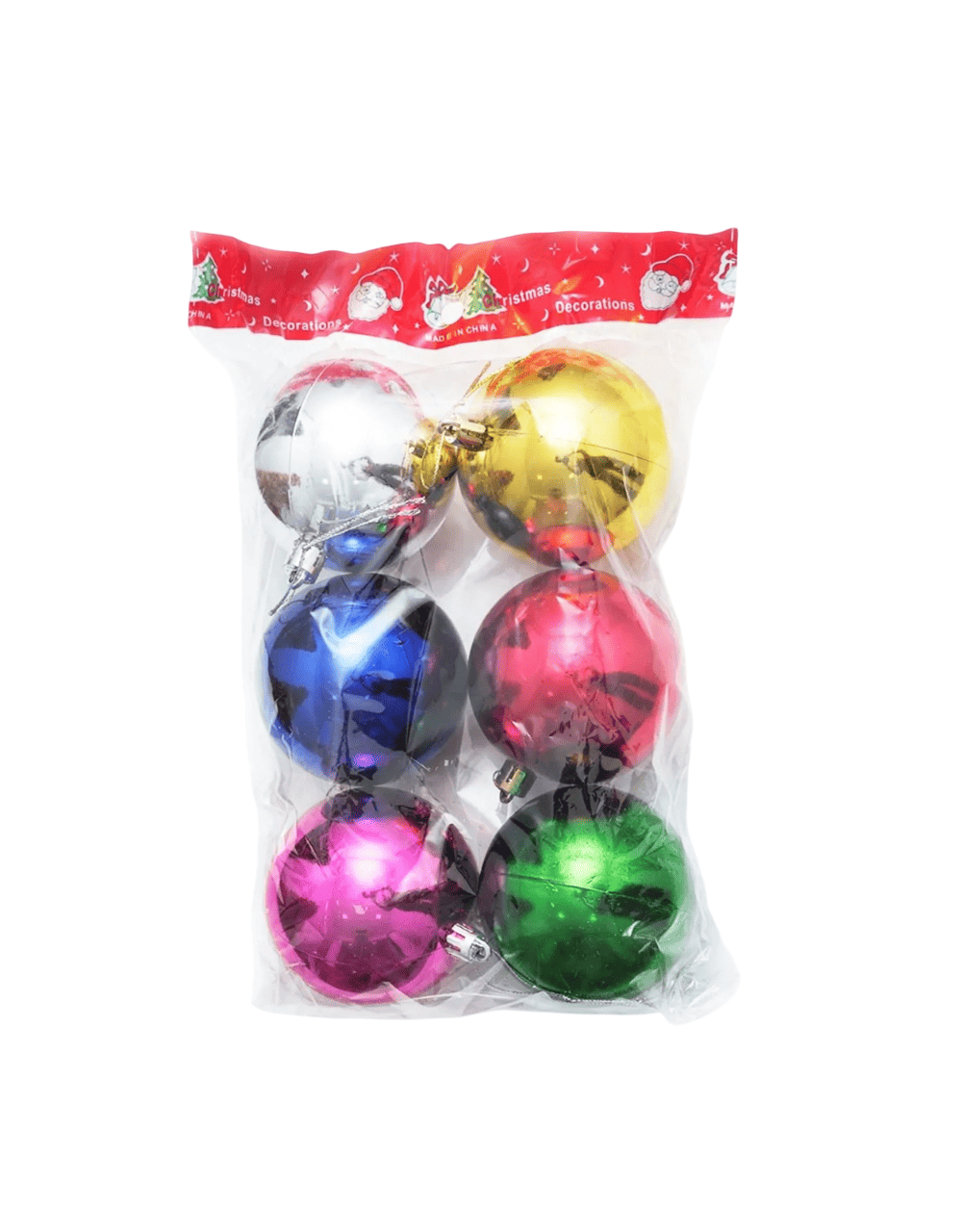 Christmas Tree Ornaments – Pack of 6 Balls | Hanging Decorations for Xmas Tree, Home & Party