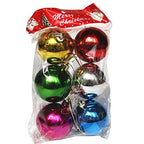 Christmas Tree Hanging Ornaments – 6 PCS, 4.5 CM | Mini Holiday Balls for Festive Decoration