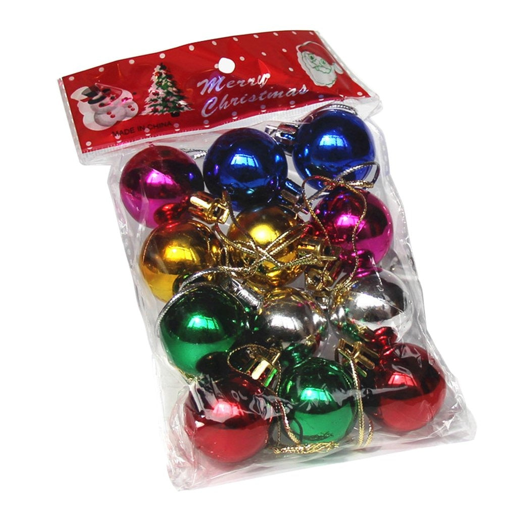 Christmas Ball Ornaments | Hanging Xmas Decorations for Tree, Home & Party | 12 pcs |