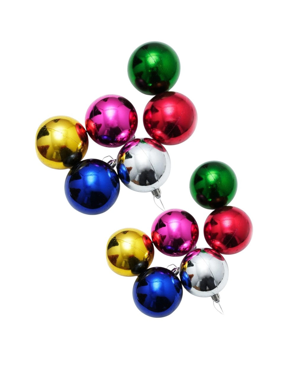 Christmas Ball Ornaments | Hanging Xmas Decorations for Tree, Home & Party | 12 pcs |