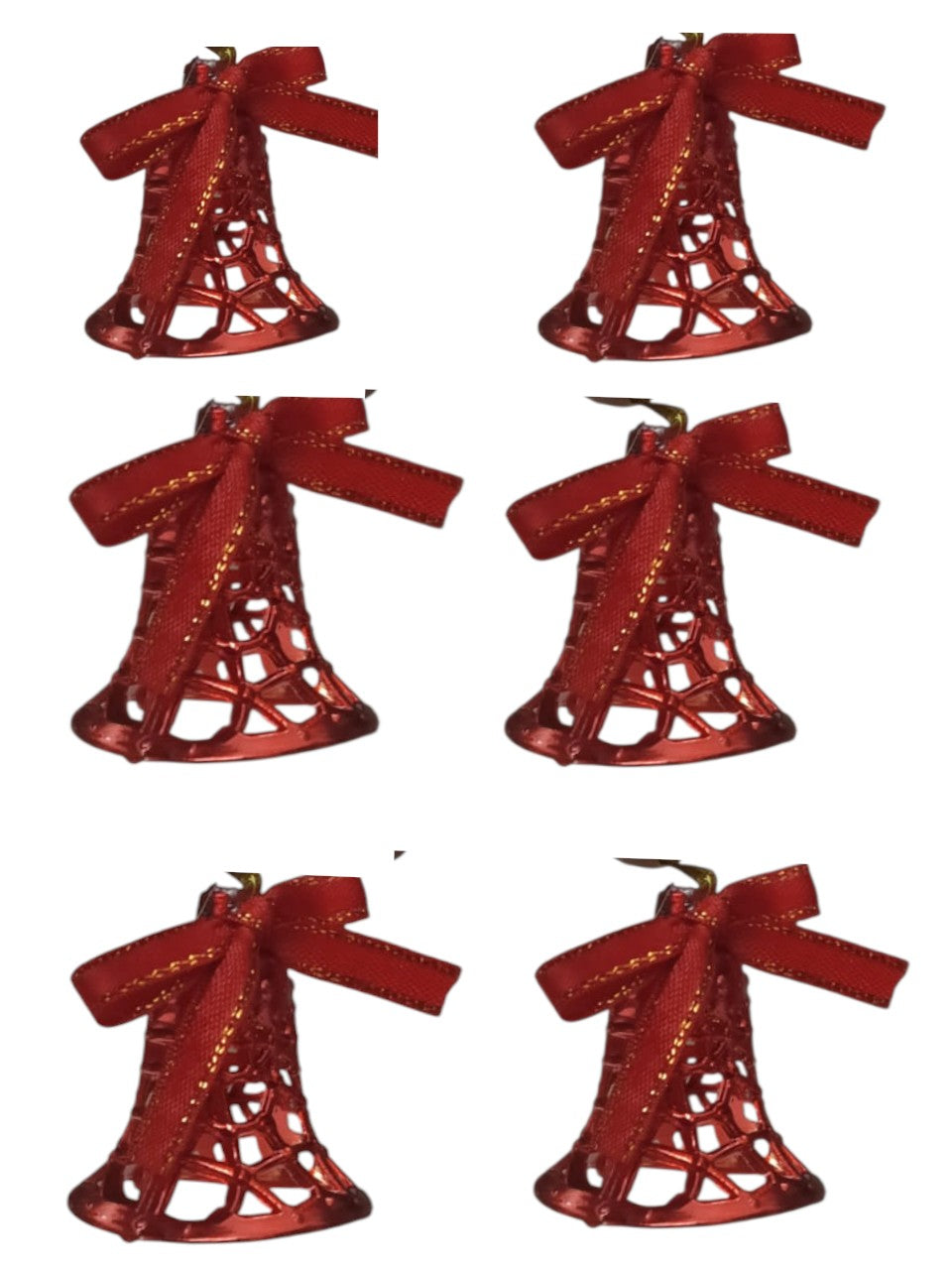 Christmas Tree Red Bell Ornaments | Festive Holiday Hanging Decorations for Tree, Office & Parties