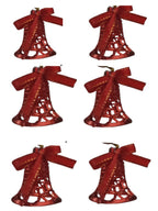 Christmas Tree Red Bell Ornaments | Festive Holiday Hanging Decorations for Tree, Office & Parties