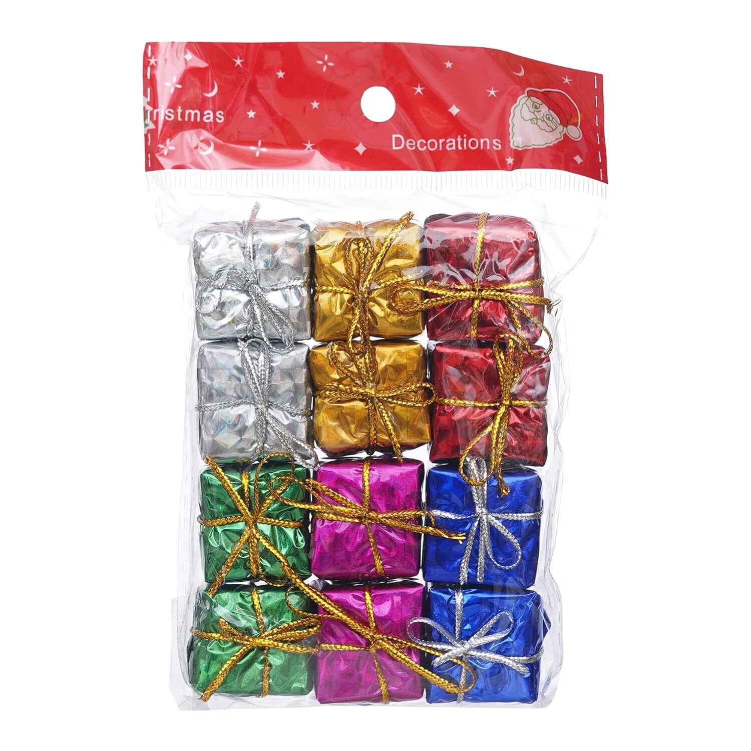 Christmas Gift Boxes – 12 PCS Multicolor | Festive Holiday Packaging for Presents, Party Favors & Decorations