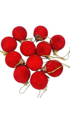 Christmas Tree Red Velvet Ornament | Hanging Holiday Decoration for Home, Office & Party