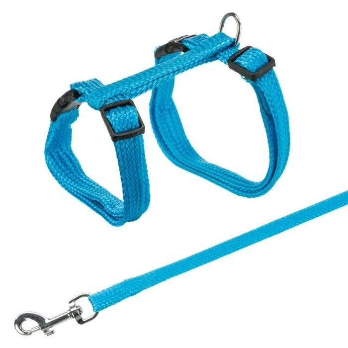 Trixie Harness with Leash for Cats-Blue