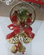 Christmas Tree Ornament with Gold Hanging Bells | Holiday Decoration for Home, Office & Party