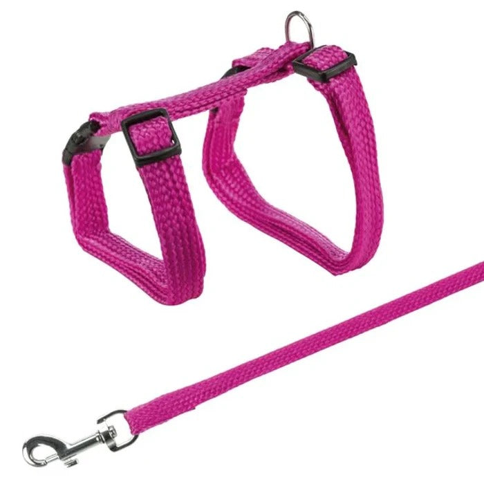 Trixie Harness with Leash for Cats-Pink