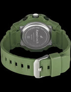 Fastrack Streetstyle Quartz Digital Black Dial Green PU Strap Watch For Guys