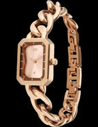 Fastrack Quartz Analog Rose Gold Dial Rose Gold Metal Strap Watch for Girls